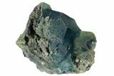 Blue-Green Fluorite on Sparkling Quartz - China #128581-2
